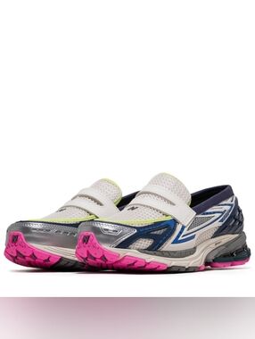 New Balance White, Blue, Pink Slip-On Runner Snoafer